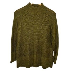 H&M Mohair Blend Mock Neck Sweater XS Olive Green